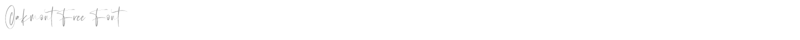Oakmont font preview